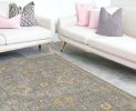 7' X 10' Gray and Ivory Wool Area Rug