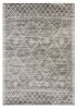 5' X 8' Gray And White Boho Geometric Area Rug