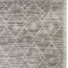 5' X 8' Gray And White Boho Geometric Area Rug