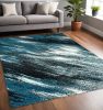 5' X 8' Grey Or Blue Abstract Area Rug