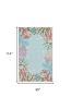 90 X 114 Blue Polyester Rug