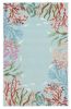 90 X 114 Blue Polyester Rug