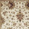 3' X 5' Champagne Beige Hand Tufted Wool Traditional Floral Indoor Area Rug