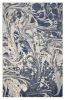 7' X 9' Grey Abstract Marble Design Indoor Area Rug