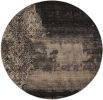 7' Blue Machine Woven Distressed Traditional Round Area Rug