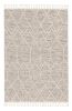 8' X 11' Ivory Grey Machine Woven Geometric Indoor Area Rug