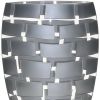 12 Mouth Blown Wall Design Silver Vase