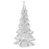 10" Mouth Blown Clear Glass Christmas Tree Sculpture