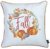 Set Of Four 18" Orange And Brown Plaid Pumpkins Throw Pillow Covers