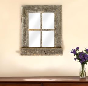 22X18 Rustic Weatered Grey Window Frame With Planter