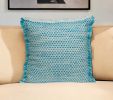 Aqua Blue Throw Pillow