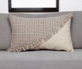 Sandy Beige Textured Throw Pillow