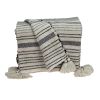 Light Blue And Stripe Handloom Throw Blanket
