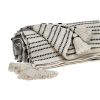 Light Blue And Stripe Handloom Throw Blanket