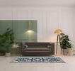 3' X 8' Navy And Blue Bohemian Area Rug