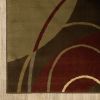 5' X 8' Brown And Red Abstract Area Rug