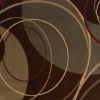5' X 8' Brown And Red Abstract Area Rug