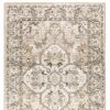 2' X 8' Beige And Ivory Medallion Runner Rug