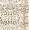 4' X 6' Beige And Ivory Medallion Area Rug