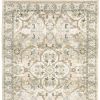 4' X 6' Beige And Ivory Medallion Area Rug