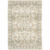 5' X 8' Beige And Ivory Medallion Area Rug