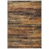 6' X 9' Gold And Slate Abstract Indoor Area Rug