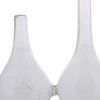 Set Of Five Clear Quintuplet Joined Glass Posy Vases