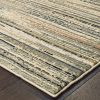 5' X 8' Ivory Sage Abtract Lines Indoor Area Rug