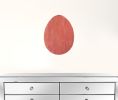 12" Farmhouse Red Wooden Large Egg