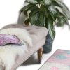 8' Gray Floral Dhurrie Runner Rug