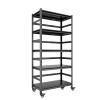 63"H Garage Shelving Bookshelf Kitchen Storage Rack with Wheels