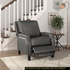 Reclining Chair Transitional Style Grey Color Self-Reclining Motion Chair