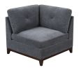 Corner Wedge Chair Ash Chenille Fabric 1pc Cushion Wedge
