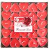 50 Heart Shaped Tealight Candles ,Romantic Love Unscented Tea Light Candles