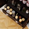71" Kitchen Pantry Storage Cabinet, w/4 Doors, Drawer, 2 Adjustable Shelves, Freestanding-Black