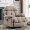 Vanbow, heated massage reclining chair, w/USB, 2 cup holders inside pockets, Package A&B (Beige)