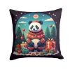 Panda Christmas Throw Pillow Machine Washable, Indoor Outdoor Decorative Pillow 18Hx18W