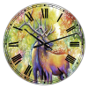 Designart 'Hugging Elk Love' Large Cottage Wall Clock(Size 23" x 23")