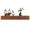 72" Rustic Wood Fireplace Mantel,Wall-Mounted & Floating Shelf for Home Decor