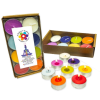 16 Chakra Scented, Colored Tealight Candles 8 Fragrances and Colors for Healing Chakras, Meditation