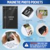 15 Pack 2.5x3.5" Magnetic Picture Frames for fridge Wallet Small Magnet Picture Frames