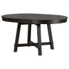 Farmhouse Round Extendable Dining Table with 16" (Espresso)