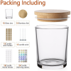 Goldarea 15 Packs 7oz Glass Candle Jars, Candle Making Tool w/Lids