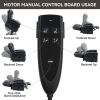 Power Lift Recliner Chair Heat Massage Dual Motor Infinite Position, Genuine Leather, USB Ports, Black