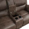 Plush Modern Living Room Sofa Set 2pc Power Reclining Sofa and Loveseat