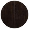Farmhouse Round Extendable Dining Table with 16" (Espresso)