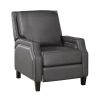 Reclining Chair Transitional Style Grey Color Self-Reclining Motion Chair
