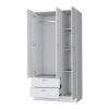 White 2-Drawer Wardrobe