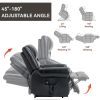 Power Lift Recliner Chair Heat Massage Dual Motor Infinite Position, Genuine Leather, USB Ports, Black