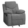 Grey Pillow Top Arms Glider Recliner